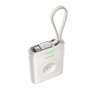 Baseus EnerFill FW11 nešiojamas belaidis įkroviklis Apple Watch laikrodžiui su integruotu laidu 5W baltas - Image 3