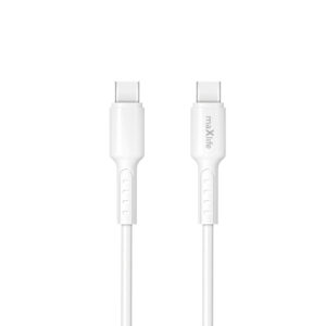 Maxlife MXUC-13 laidas USB-C - USB-C 1,0 m 60W baltas