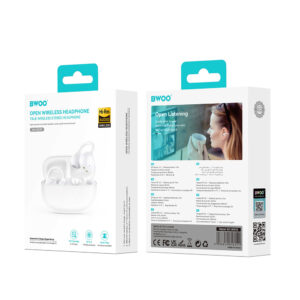 BWOO Bluetooth ausinės BW39 TWS bėgimui, baltos - Image 2