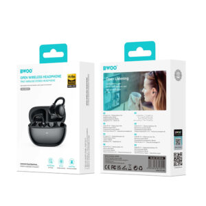 BWOO Bluetooth ausinės BW39 TWS bėgimui, juodos - Image 2