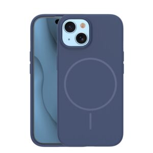 Plonas silikoninis Mag dėklas, skirtas Apple iPhone 13 6,1", tamsiai mėlynas