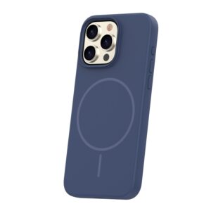 Plonas silikoninis Mag dėklas, skirtas Apple iPhone 15 Pro 6,1", tamsiai mėlynas - Image 3