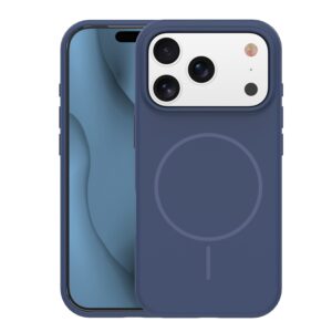 Plonas silikoninis Mag dėklas, skirtas Apple iPhone 17 Pro 6,3" tamsiai mėlynas
