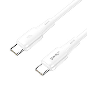 BWOO silikoninis laidas X329CC 65W USB-C 1m baltas - Image 2