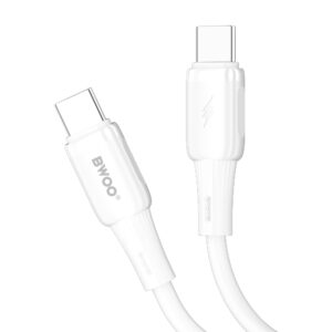 BWOO silikoninis laidas X329CC 65W USB-C 1m baltas - Image 3