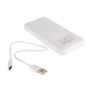 IŠORINĖ BATERIJA MX COCO 10 000mAh 2xUSB, 10W Li-Po, BALTA + MICROUSB LAIDAS - Image 3