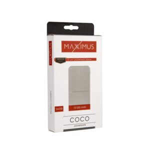 IŠORINĖ BATERIJA MX COCO 10 000mAh 2xUSB, 10W Li-Po, BALTA + MICROUSB LAIDAS - Image 4