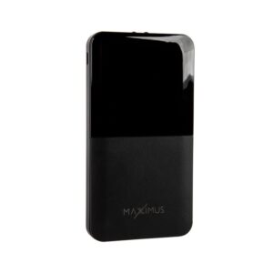IŠORINĖ BATERIJA MX ROTH 10 000 mAh, 2XUSB, 10W Li-Po, JUODA, + microUSB LAIDAS