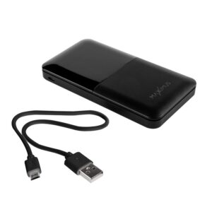 IŠORINĖ BATERIJA MX ROTH 10 000 mAh, 2XUSB, 10W Li-Po, JUODA, + microUSB LAIDAS - Image 3