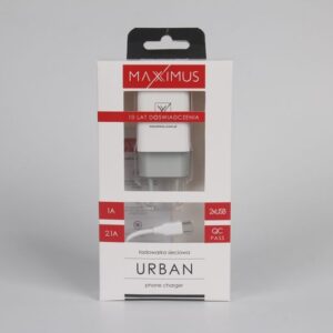 Sieninis įkroviklis Maxximus Urban 2.1A Micro USB, 2xUSB - Image 4
