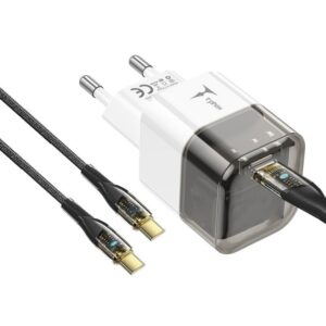 T-PHOX SIENINIS ĮKROVIKLIS T-PP10 20W USB-C JUODAS - Image 4