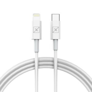 AUTOMOBILINIS ĮKROVIKLIS MX KAPPA 18W PD+QC, USB-A+C + TYPE-C/LIGHTNING KABELIS 20W PD BALTAS - Image 2