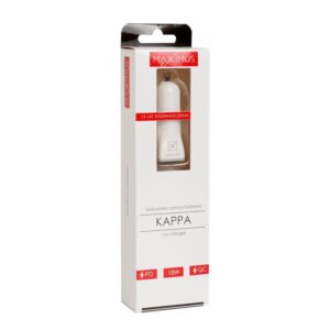 AUTOMOBILINIS ĮKROVIKLIS MX KAPPA 18W PD+QC, USB-A+C BALTAS - Image 2
