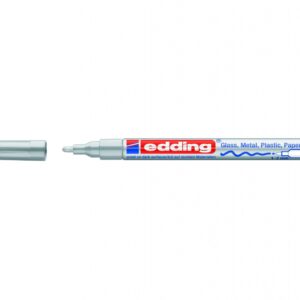 Žymeklis Edding 751 lako pagrindu, apvaliu galiuku, 1-2mm, skirtas dekoravimui, sidabrinės spalvos