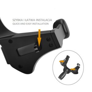 AUTOMOBILINIS LAIKIKLIS TVIRTINAMAS PRIE GALINIO VAIZDO VEIDRODĖLIO, JUODAS - Image 3