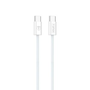 T-PHOX CC15 SERIJOS USB-C/USB-C LAIDAS 60W 3A BALTAS