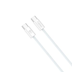 T-PHOX CC15 SERIJOS USB-C/USB-C LAIDAS 60W 3A BALTAS - Image 2