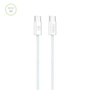 T-PHOX CABLE CC15 SERIES USB-C/USB-C 60W 3A 2M BALTAS