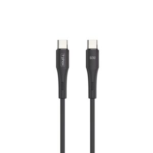 T-PHOX KABELIS GENTLE USB-C/USB-C 60W JUODAS