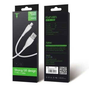 KABELIS T-PHOX NATURE TYPE-C BALTAS 1.2M 3A - Image 6