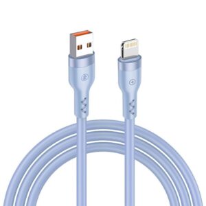 T-PHOX KABELIS BOLD USB/LIGHTNING 3A DANGAUS MĖLYNOS SPALVOS