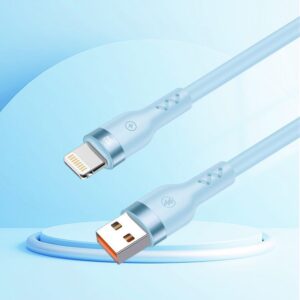 T-PHOX KABELIS BOLD USB/LIGHTNING 3A DANGAUS MĖLYNOS SPALVOS - Image 2