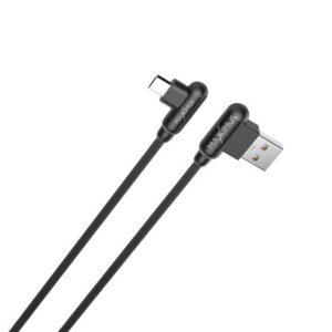 KABELIS MX CORNER GREITOJO ĮKROVIMO MICRO USB 2.4A/1M/ JUODAS KAMPINIS - Image 2