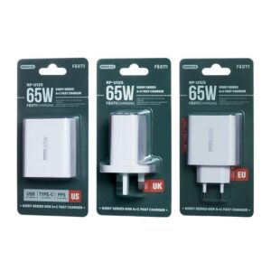SIENINIS ĮKROVIKLIS KIDDY SERIES 65W RP-U125 USB/USB-C BALTAS - Image 4