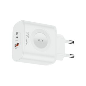SIENINIS ĮKROVIKLIS T-PHOX T-PP20 GAN iWATCH 3IN1 BALTAS - Image 2