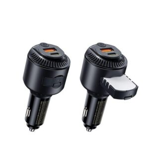 REMAX AUTOMOBILINIS ĮKROVIKLIS YATOY SERIES SU KVAPŲ FUNKCIJA 60W PD QC RCC353 1xUSB + 1xUSB-C JUODAS