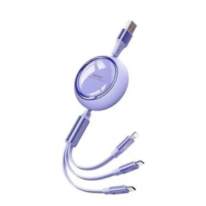 KABELIS REMAX LINON SERIES 66W 3IN1 USB-C/MICRO/LIGHTNING RC-C029 VIOLETINIS