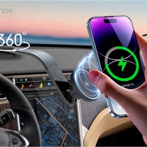 T-PHOX MAG ON 15W MAGNETINIS BELAIDIS AUTOMOBILINIS LAIKIKLIS JUODAS - Image 3
