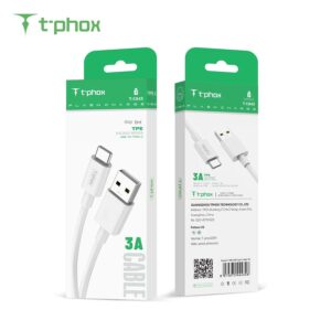 T-PHOX KABELIS EXCEED USB-C BALTAS 0,5M - Image 5