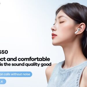 „BLUETOOTH“ AUSINĖS REMAX TWS PD-BT650 PRODA 5.4 ANC ENC BALTOS - Image 3