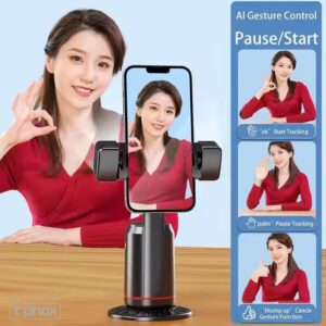 T-PHOX ICIRCLE GIMBAL/TRIKOJIS SU AI VEIDO SEKIMO FUNKCIJA 360° JUODAS LAIKIKLIS - Image 5
