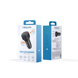 Forever CC-07-66ACC PD QC automobilinis įkroviklis 1x USB-A 2x USB-C 66W juodas - Image 4