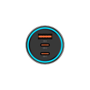 Forever CC-07-66ACC PD QC automobilinis įkroviklis 1x USB-A 2x USB-C 66W juodas - Image 3