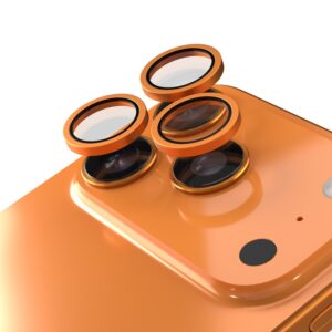 Etteri kameros objektyvo apsauga, skirta Apple iPhone 17 Pro / 17 Pro Max, oranžinė