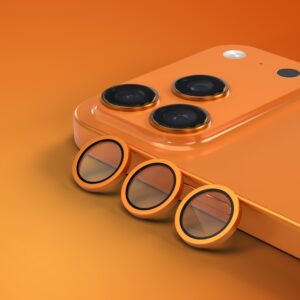 Etteri kameros objektyvo apsauga, skirta Apple iPhone 17 Pro / 17 Pro Max, oranžinė - Image 2