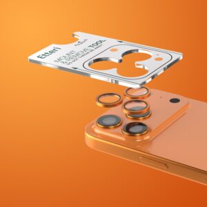 Etteri kameros objektyvo apsauga, skirta Apple iPhone 17 Pro / 17 Pro Max, oranžinė - Image 3