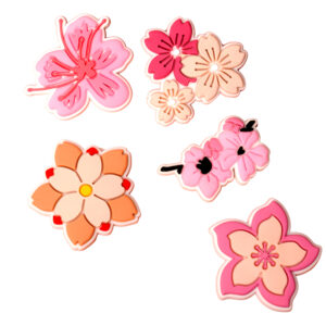 3D lipdukas Pink blossom 5 vnt. rinkinys