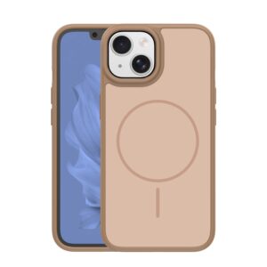 Frame Thin Mag dėklas Apple iPhone 14 6,1" rudas