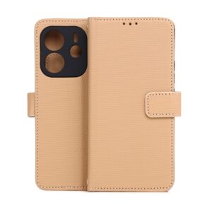 Išmanusis „Triangle“ dėklas, skirtas Xiaomi Redmi Note 14 4G (Global) (164.84 x 78.15 x 8.16 mm), rudas