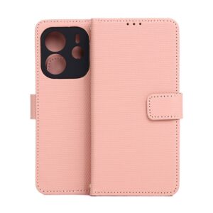 Išmanusis „Triangle“ dėklas, skirtas Xiaomi Redmi Note 14 4G (Global) (164.84 x 78.15 x 8.16 mm), rožinis