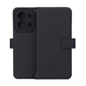 Išmanusis „Triangle“ dėklas, skirtas Xiaomi Redmi 15C 4G EU / 15C 5G EU (173.16 x 81.06 x 8.2 mm), juodas