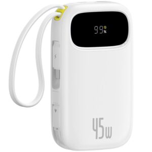 Baseus Powerbank EnerFill FC31 20000mAh 45W USB-C Lightning baltas