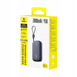 Baseus Powerbank EnerFill FC21 Qpow 3 Ultra 20000mAh 22.5W su LCD ekranu ir laidu juodas - Image 3