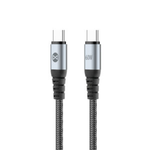 Forever Braix USB-C – USB-C laidas 1,0 m 60W juodas