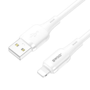 BWOO 3A silikoninis laidas X329L usb - lightning 3A 1m baltas - Image 2