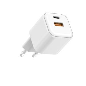 Setty sieninis įkroviklis USB-A + USB-C 20W LSGaN-AC-200 baltas - Image 3
